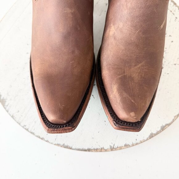 Lane OLIVIA JANE Knee High Womens Cowboy Boots 6 Brown Leather Western Cowgirl - Picture 6 of 11